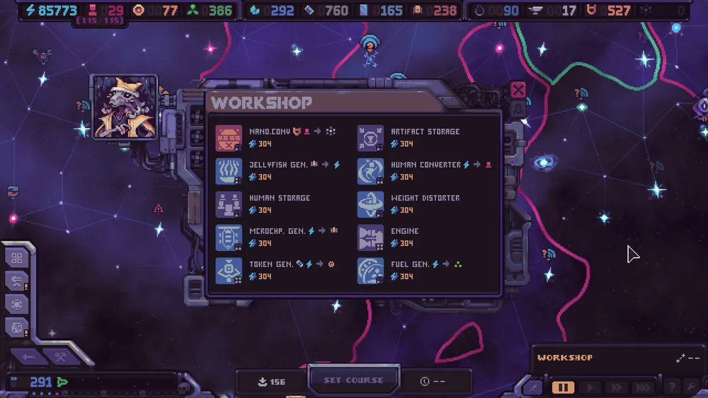 The post-battle shop with module and turret loot boxes